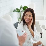 woman after trying the best non-surgical skin tightening treatments in DC