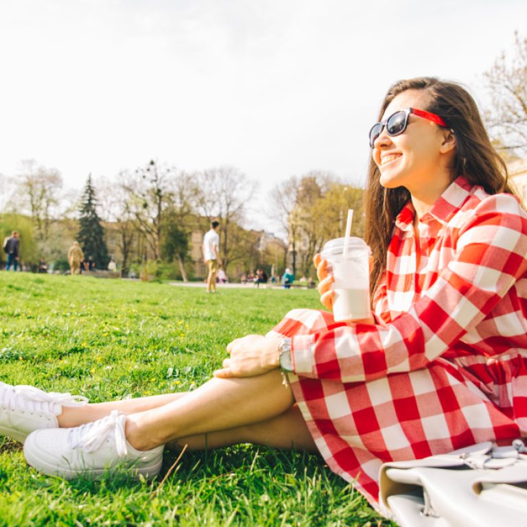 woman relaxing after treatment with AOD-9604 in Arlington